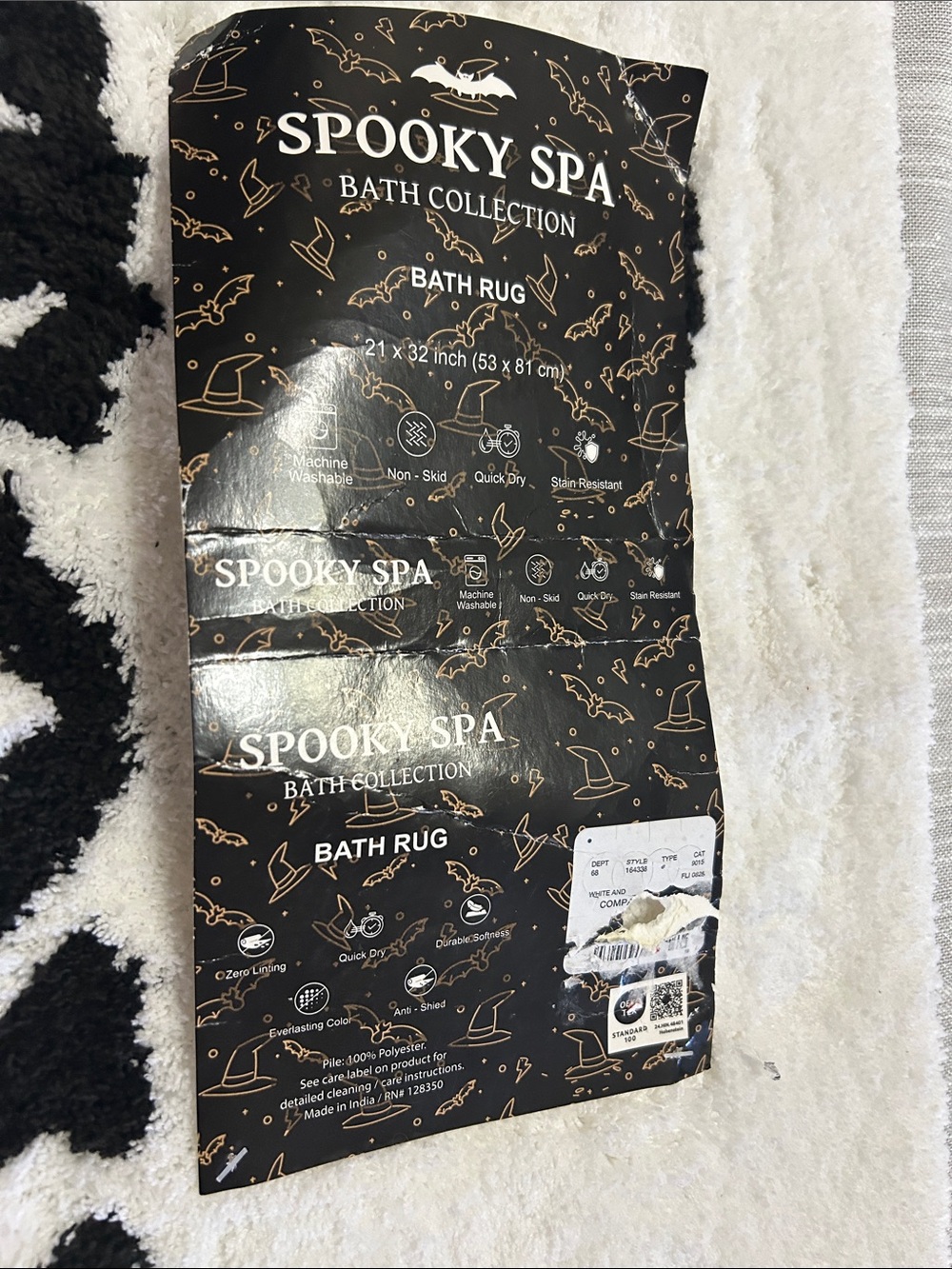 White "Bad Witch Energy" Bath Rug - Picture 4 of 5